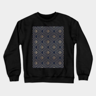 Navy & Gold Diamond Geometric Crewneck Sweatshirt